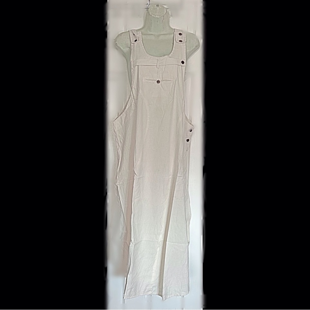 Women's White Denim Overalls